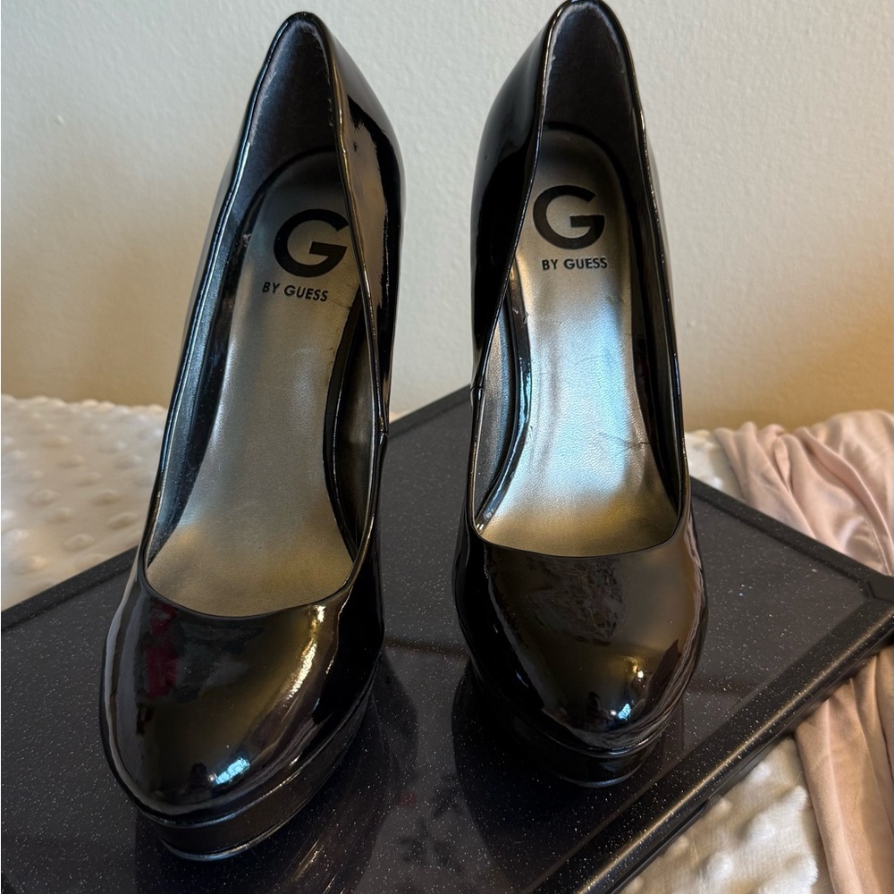 G by Guess Glossy Black Women's Heels
